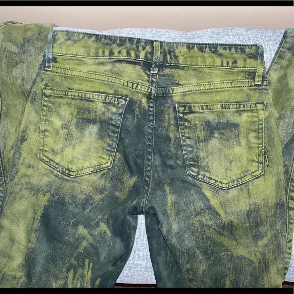 Rich & Skinny Green Tie Dye Denim Size 26